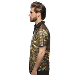 Zlatá košile Disco velikost XL